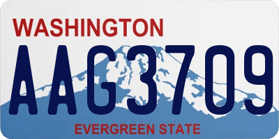 WA license plate AAG3709