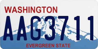 WA license plate AAG3711