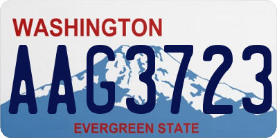 WA license plate AAG3723