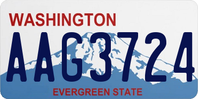 WA license plate AAG3724