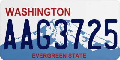 WA license plate AAG3725