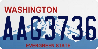 WA license plate AAG3736