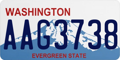 WA license plate AAG3738