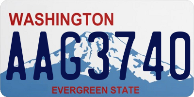 WA license plate AAG3740