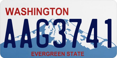 WA license plate AAG3741