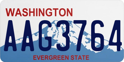 WA license plate AAG3764