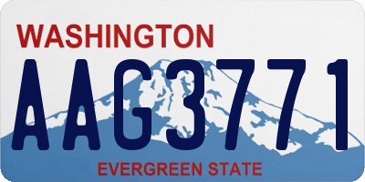 WA license plate AAG3771