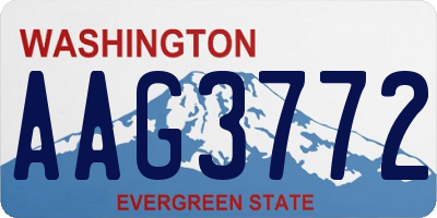 WA license plate AAG3772