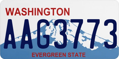 WA license plate AAG3773