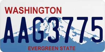 WA license plate AAG3775