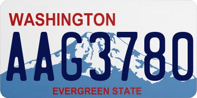 WA license plate AAG3780