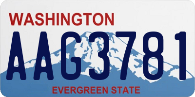 WA license plate AAG3781