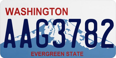 WA license plate AAG3782