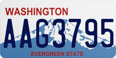 WA license plate AAG3795