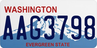 WA license plate AAG3798