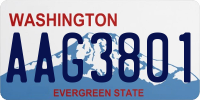 WA license plate AAG3801