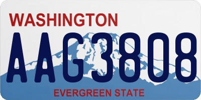 WA license plate AAG3808