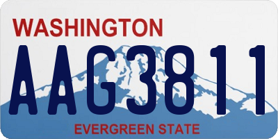 WA license plate AAG3811