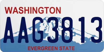 WA license plate AAG3813