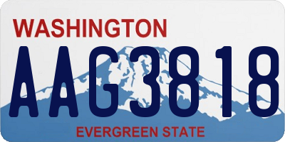 WA license plate AAG3818