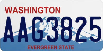WA license plate AAG3825