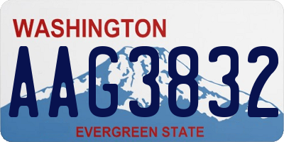 WA license plate AAG3832