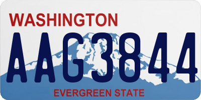 WA license plate AAG3844