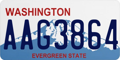 WA license plate AAG3864