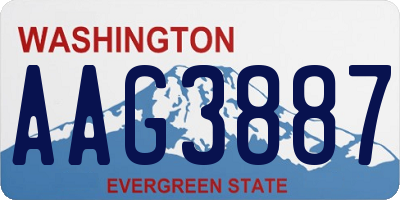 WA license plate AAG3887