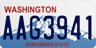 WA license plate AAG3941