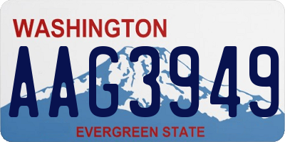 WA license plate AAG3949