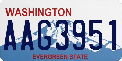 WA license plate AAG3951