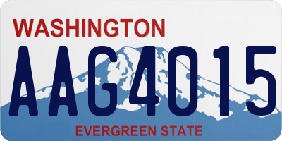 WA license plate AAG4015