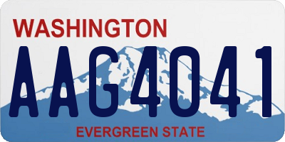 WA license plate AAG4041