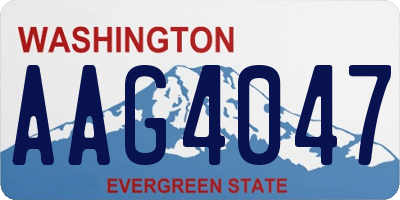 WA license plate AAG4047