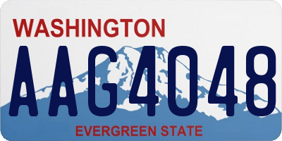WA license plate AAG4048