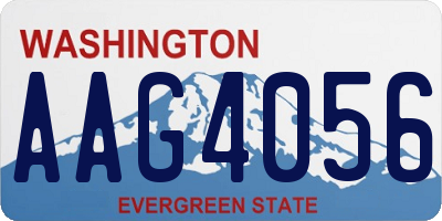 WA license plate AAG4056