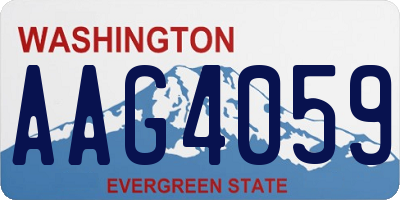 WA license plate AAG4059