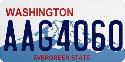 WA license plate AAG4060
