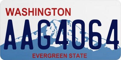 WA license plate AAG4064