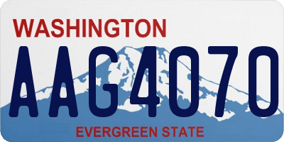 WA license plate AAG4070