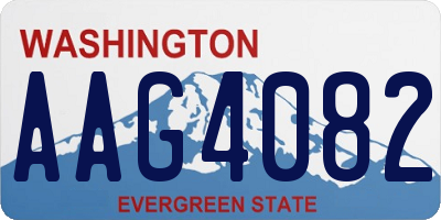 WA license plate AAG4082