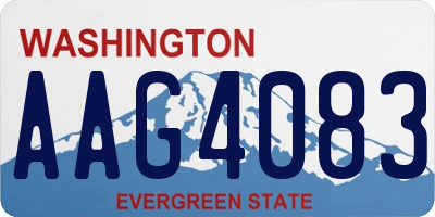 WA license plate AAG4083