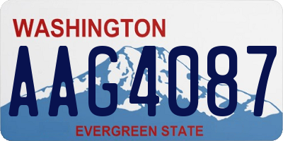 WA license plate AAG4087