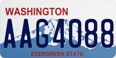 WA license plate AAG4088