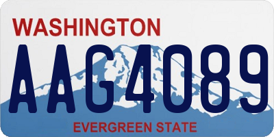 WA license plate AAG4089