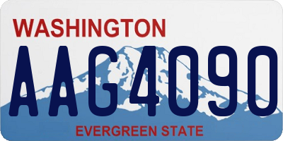 WA license plate AAG4090