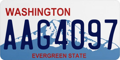WA license plate AAG4097