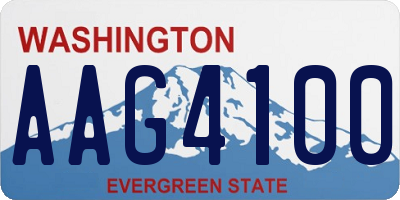 WA license plate AAG4100