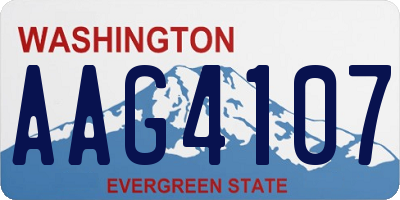 WA license plate AAG4107
